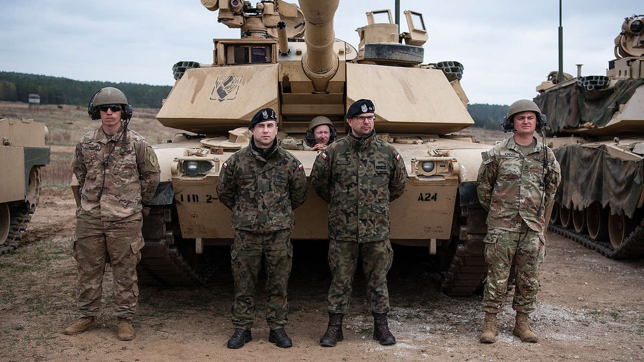 Обучение польских экипажей на танках «Абрамс».