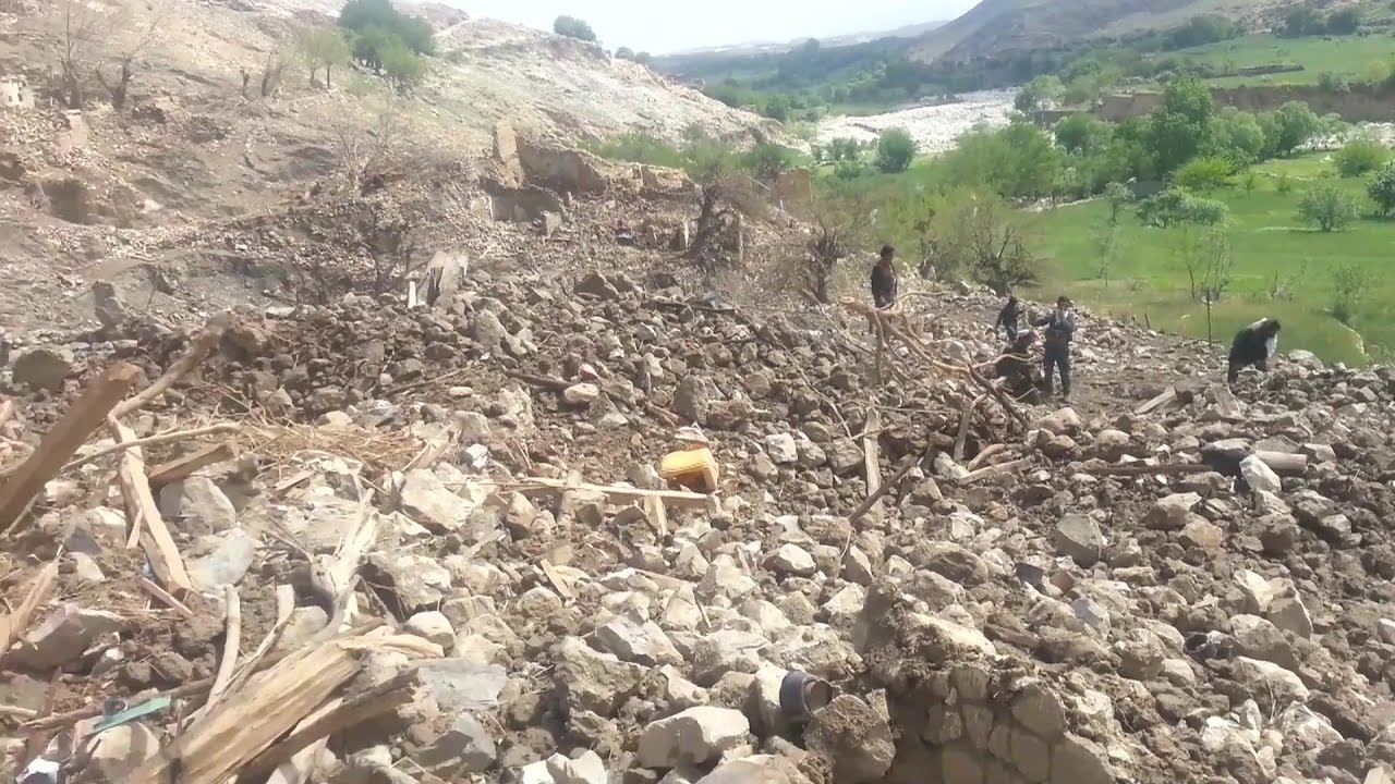 Последствия удара МОР в провинции Нангархар, апрель 2017 г.