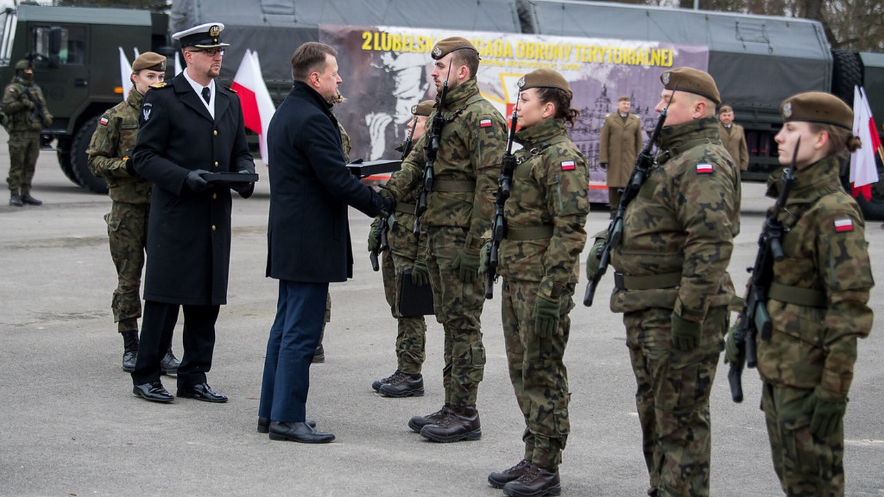 Приведение к присяге военнослужащих 2-й Люблинской бригады Сил территориальной обороны Польши, 28 января 2023 г.