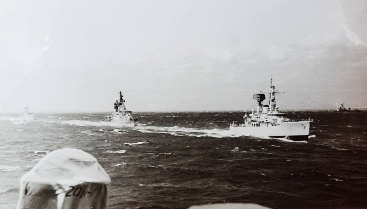 Постоянная морская группа НАТО у мыса Скаген, 1978 год (фотография сделана с борта УК «Смольный»).