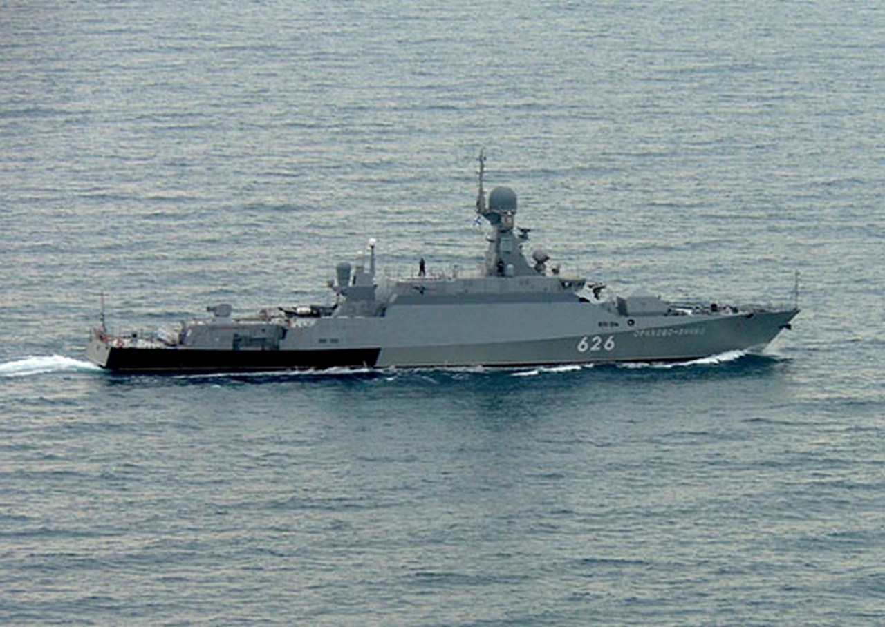 Малый ракетный корабль «Орехово-Зуево» проекта «Буян-М» Черноморского флота.