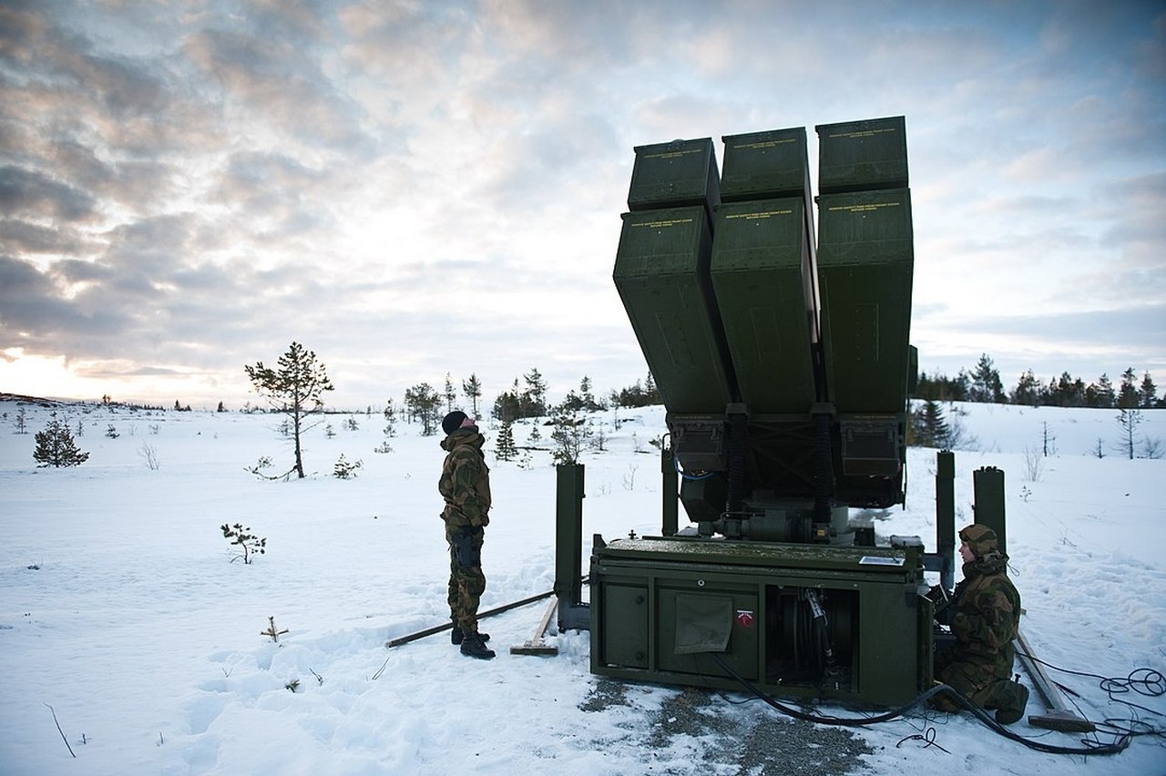 Пусковая установка ЗРК NASAMS армии Норвегии.