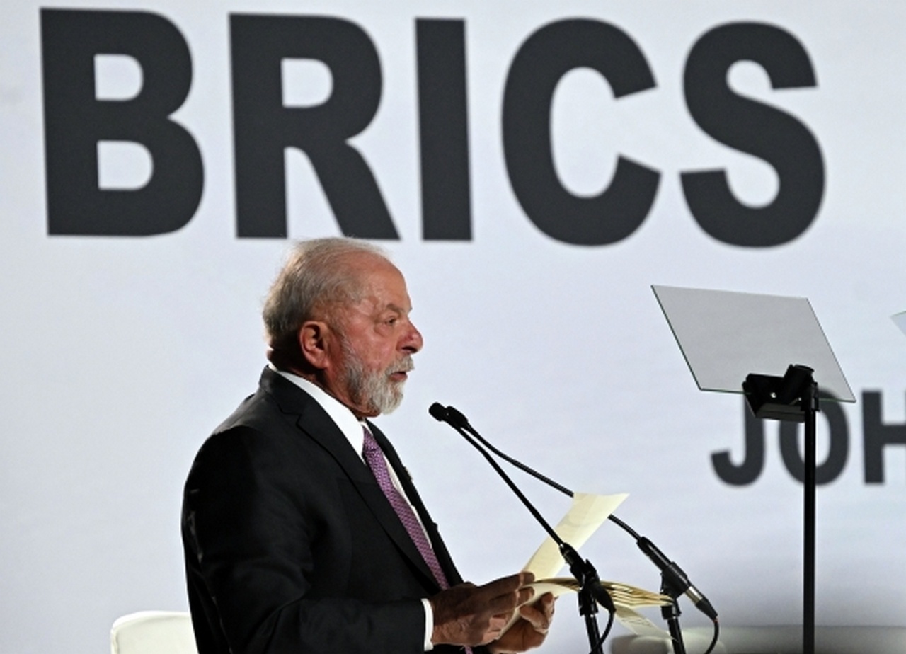 Президент Бразилии Лула да Силва на саммите БРИКС в ЮАР, август 2023 г.