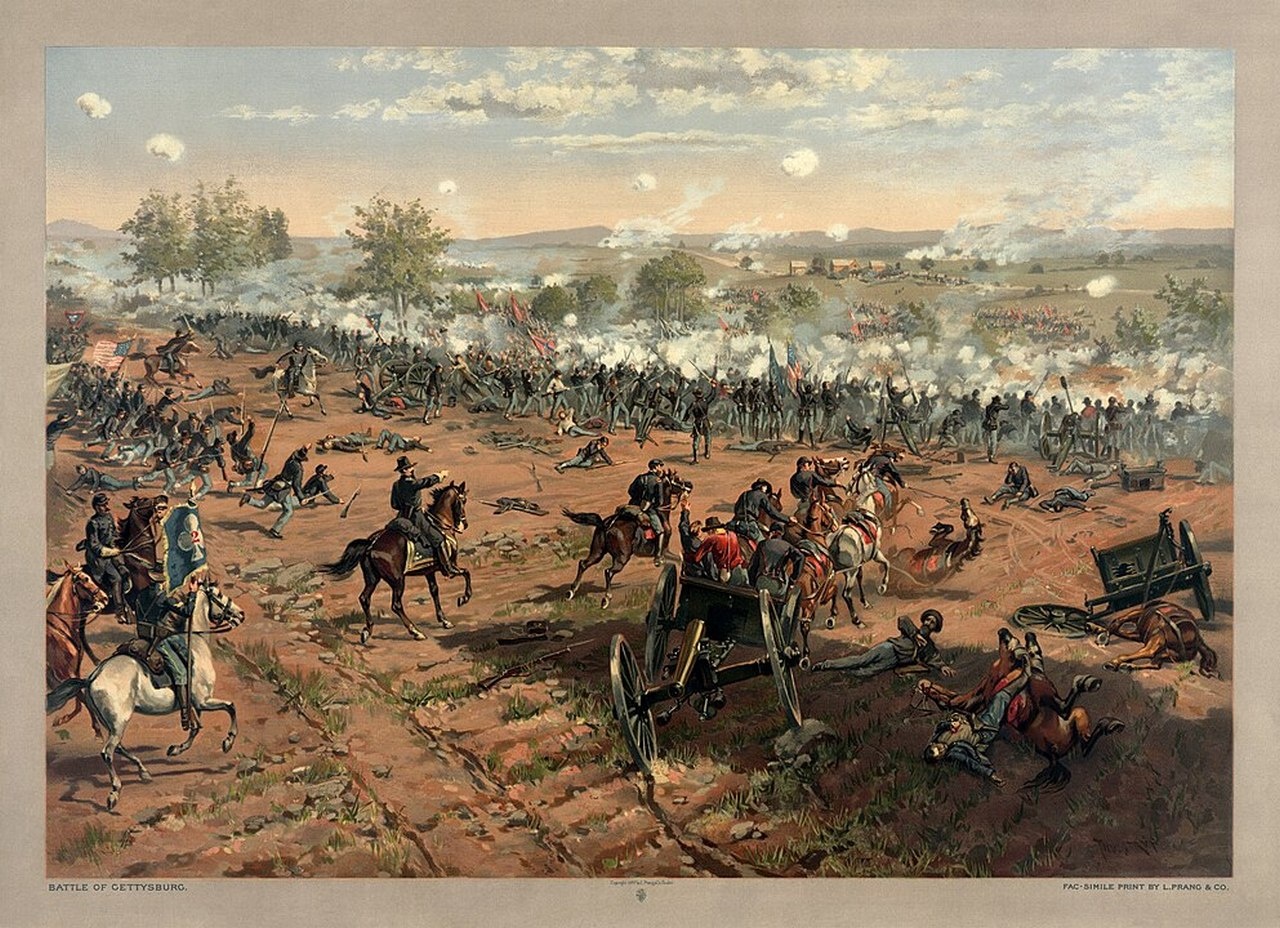 Один из моментов битвы при Геттисберге во время Гражданской войны в США (картина Туре де Тулструпа).