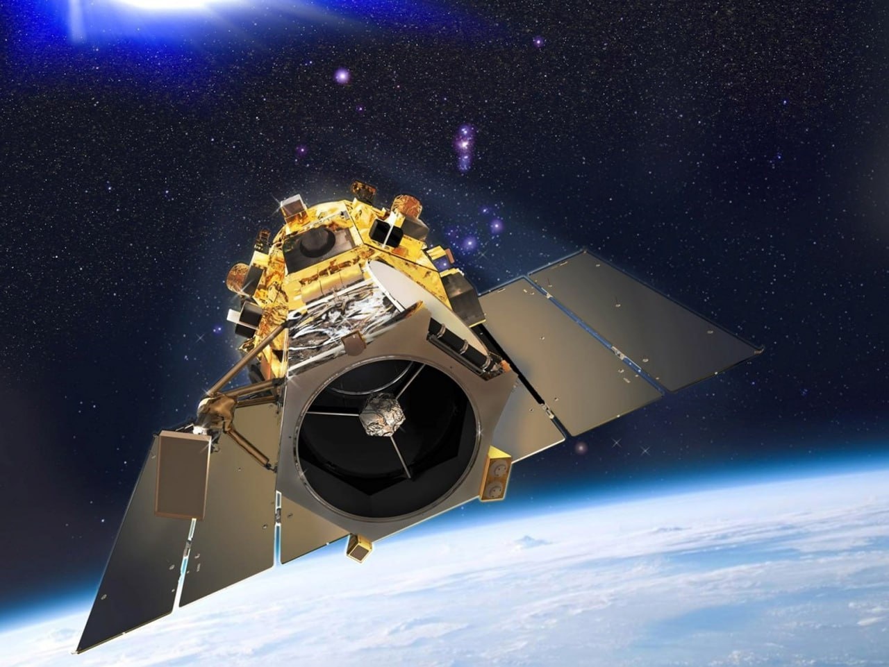 Один из четырёх спутников компании Maxar GeoEye.