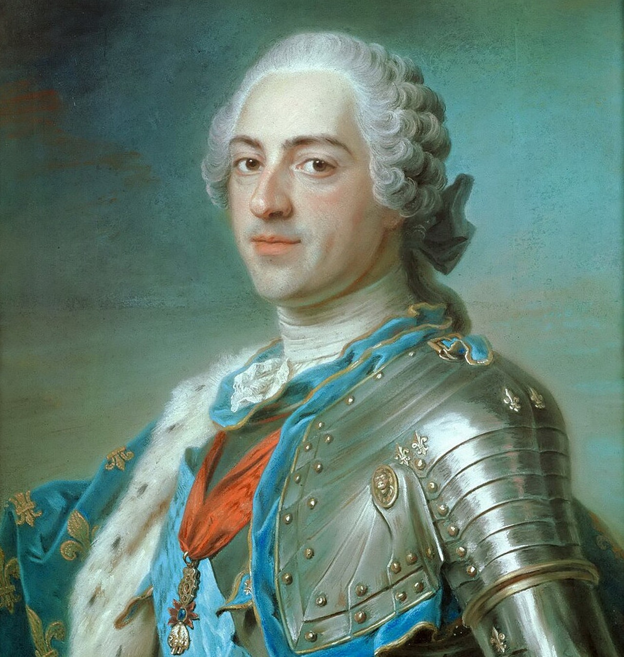 Людовик XV, которого ребёнком Пётр I держал на руках (портрет Мориса Кантен де Латура).