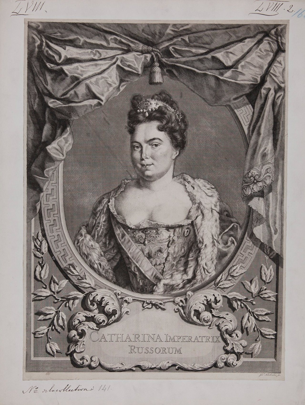 Екатерина Алексеевна. Гравюра 1724 г.