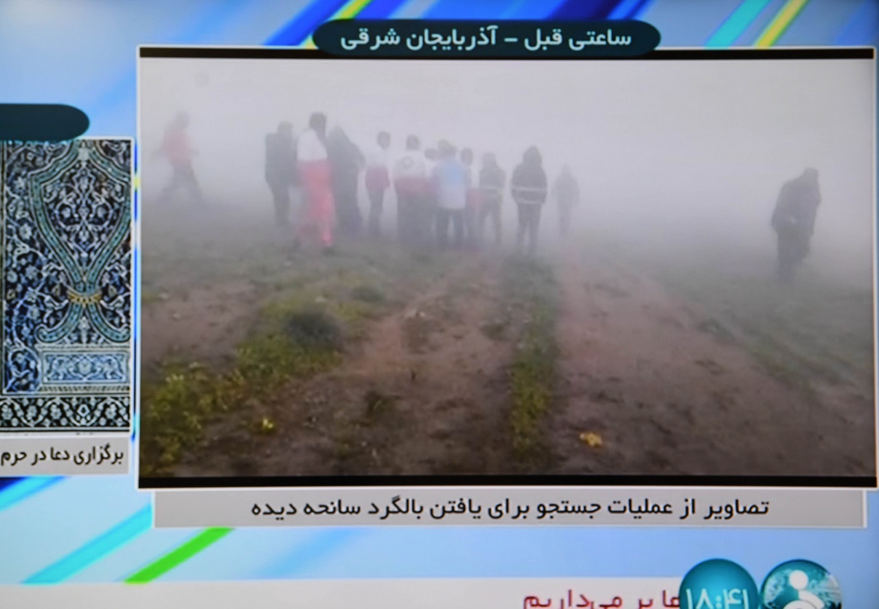 Национальное иранское телевидения сообщает о поисково-спасательных работах после жёсткой посадки вертолёта, 19 мая 2024 г.