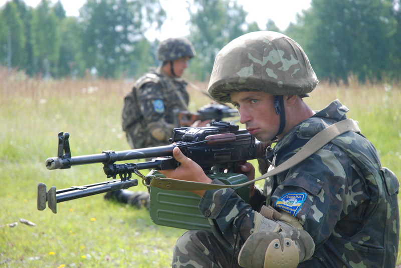 Тренировка украинских военных на Яворовском военном полигоне