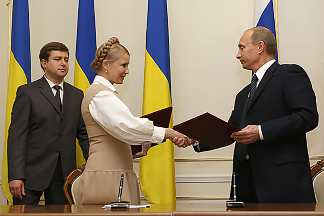 Юлия Тимошенко и Владимир Путин договариваются о возобновлении поставок газа на Украину