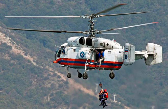 Вертолет Ка-32 на службе в МЧС