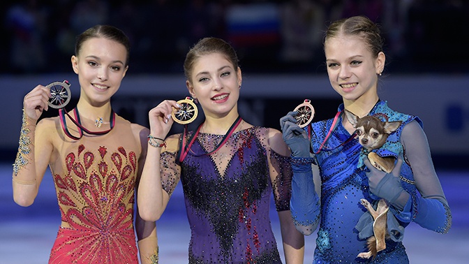 Впервые в истории российские фигуристки заняли весь пьедестал в финале Гран-при