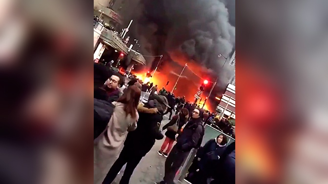 Парижский вокзал эвакуировали из-за пожара Парижский вокзал эвакуировали из-за пожара