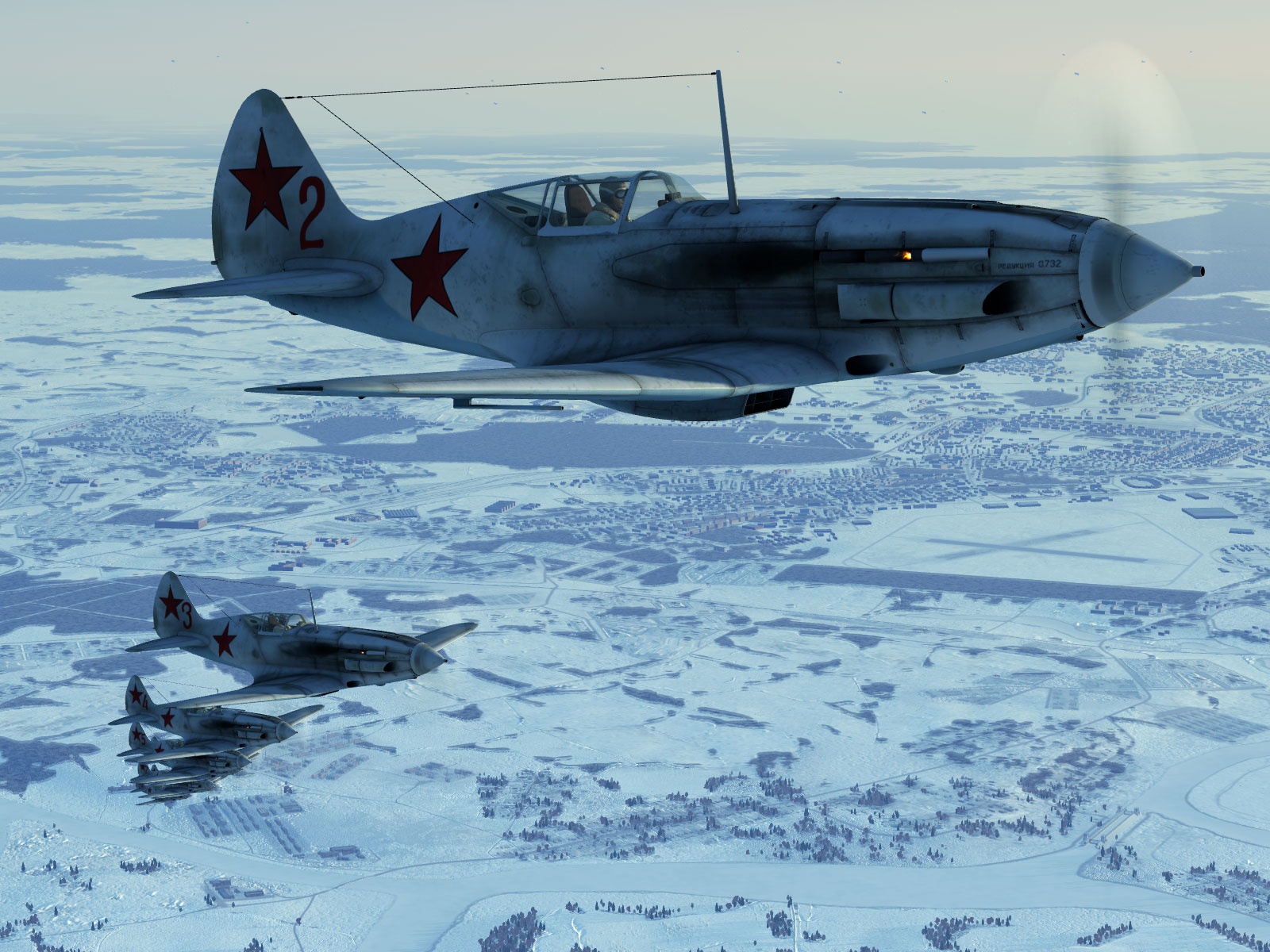 Скриншоты из российской компьютерной игры «Ил-2 Штурмовик». Данные варианты текстур, воссоздающие исторические окраски самолётов, выполнены Максимом Брянским Скриншоты из российской компьютерной игры «Ил-2 Штурмовик». Данные варианты текстур, воссоздающие исторические окраски самолётов, выполнены Максимом Брянским