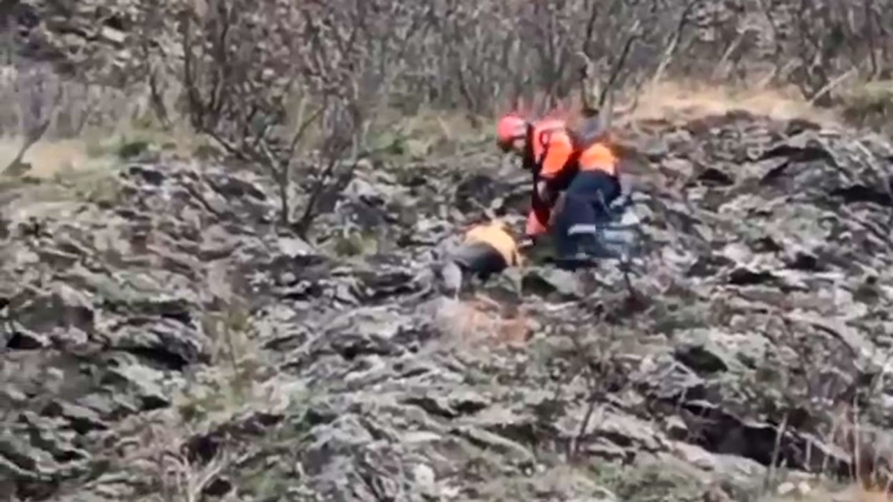 В Сети показали спасение подростка, 50 минут провисевшего на скале в Красноярске
