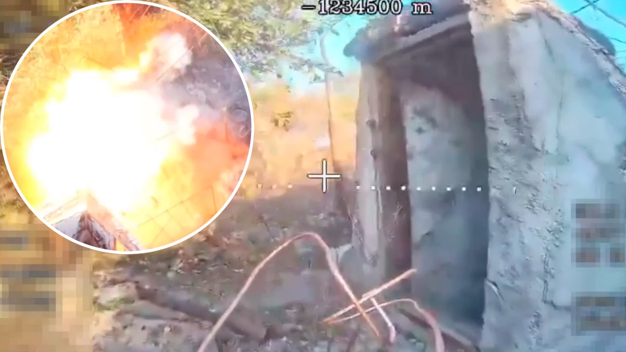 FPV-дрон настиг боевиков ВСУ, укрывшихся в подвале дома в Запорожье