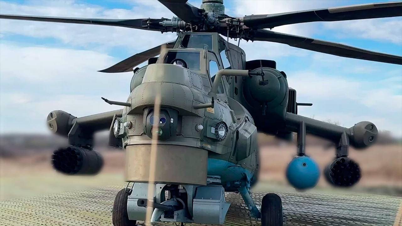 Экипаж Ми-28НМ поразил украинский опорный пункт в зоне спецоперации