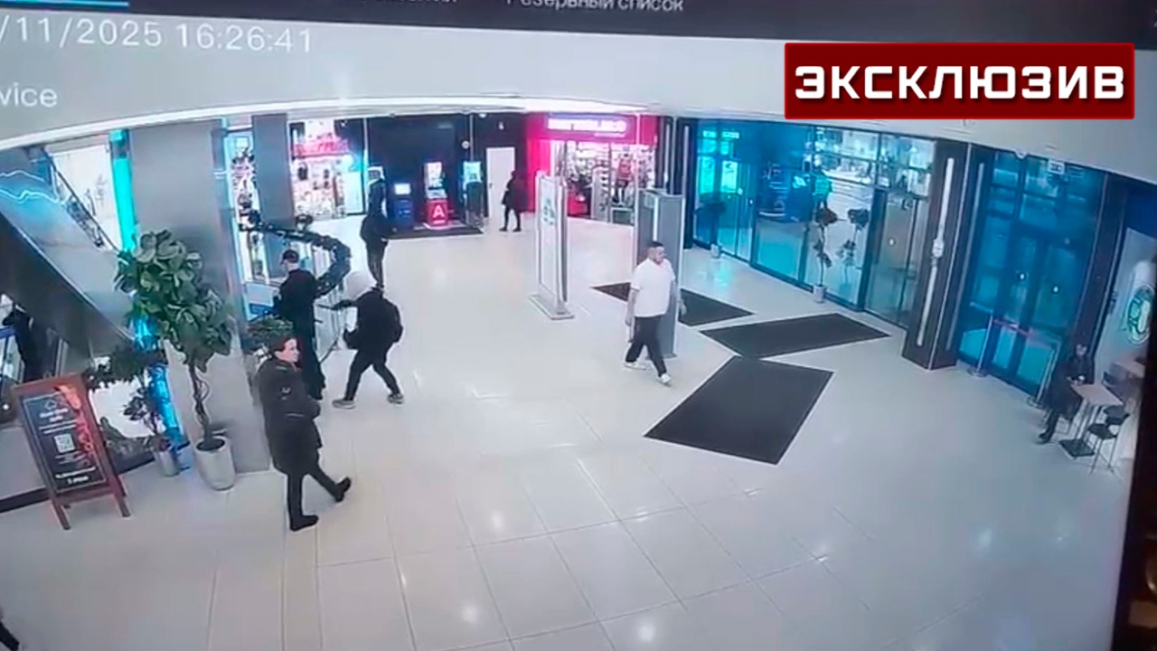 Камеры сняли, как подросток напал с ножом на охранника в ТЦ Москвы