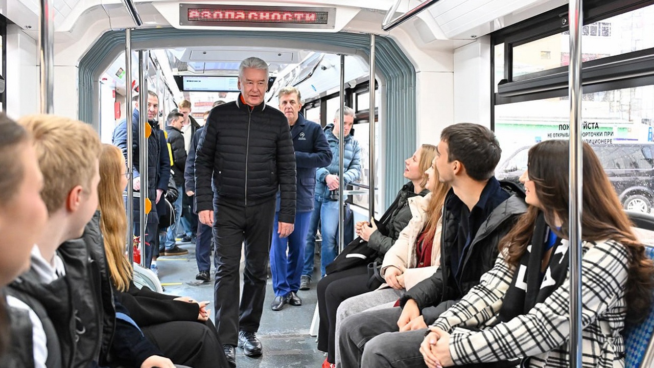 Собянин открыл в Москве самый длинный трамвайный маршрут в мире