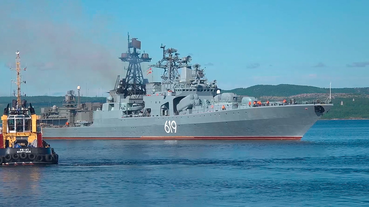 БПК «Североморск» вернулся из дальнего похода на базу